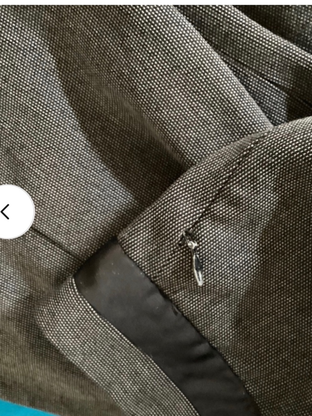 Express columnist tailored houndstooth check  14  with black stripe at waist
